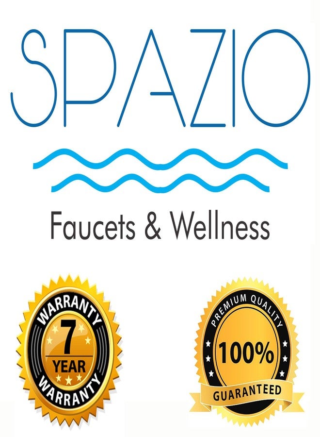 SPAZIO صنبور حوض مرن من SPAZIO Vignette Flexo SmartBuy - Flxo Play (مع خرطوم سيليكون مرن بزاوية 360 درجة ونمط تدفق مزدوج) صنبور ماء ساخن/بارد مع شفة جدارية - أزرق - Image 5